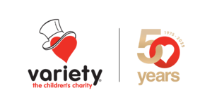 Variety - the Children's Charity celebrating 50 years logo